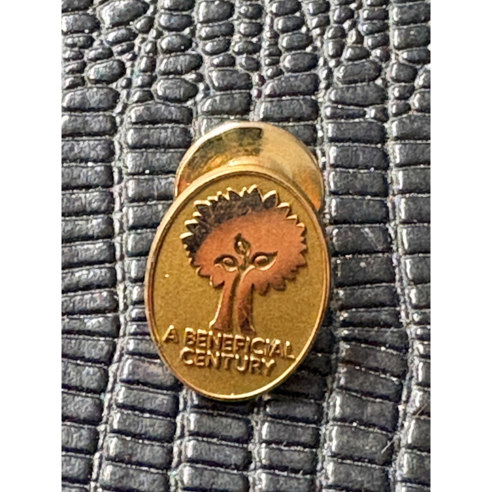 Vintage CTO A Beneficial Century Tree Lapel Pin 1/10 10K Gold Filled Oval 2.00g